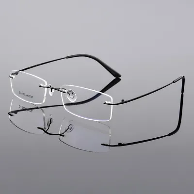 New Men's Rimless Flexible Titanium Eyeglasses Frame Ultra Light Optical Frames • $25.95