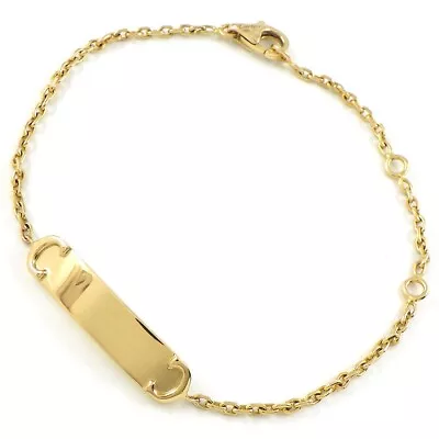 Cartier Bracelet Chain B6026000 C2 Logo Plate Only Online Model 750 Yellow Gold • $1631.45