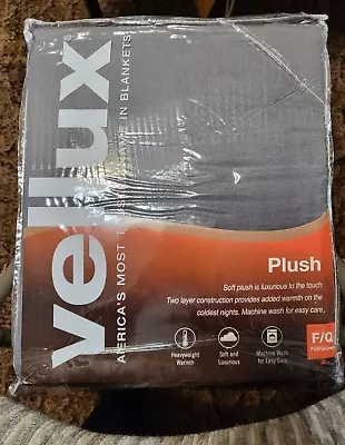 Brand New Vellux Plush Blanket Grey  Full/queen • $17.99