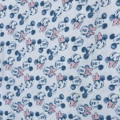 Disney Mickey & Minnie Mouse Fabric-1/4 Yard 9 X42 -100% Cotton Flannel  • $4.34