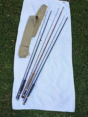 Three 8' 6  Fly Fishing Rods And Canvas Bag • $0.99