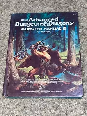 Advanced Dungeons & Dragons Monster Manual II 2 1983 TSR Gary Gygax • $49.95