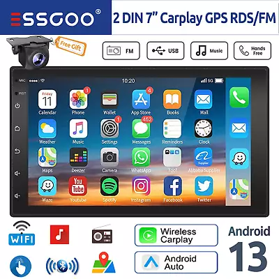 2 DIN 7 Inch Android 13 Car Radio Stereo Wireless CarPlay Head Unit GPS RDS +AHD • $72.99