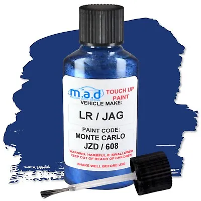 Jaguar / Land Rover 608 / Jzd Monte Carlo Blue Paint Touch Up Kit 30ml Brush Jlr • £6.39