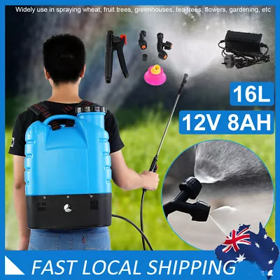 Backpack Sprayer 16L 12V Battery Power Rechargeable Garden Spray Pest Weeds • $72.09