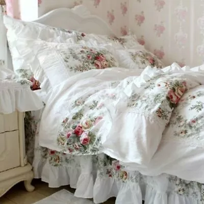$280.32 • Buy FADFAY Farmhouse Bedding Duvet Cover Set Elegant And Shabby Vintage Rose Floral 