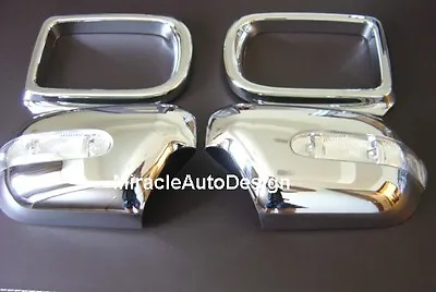 2 Chrome Mirror Covers LED Turn Signal BMW 95-03 E39 5-Series 95-01 E38 7-Series • $115