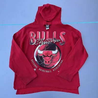 VTG 90’s Chicago Bulls Red Michael Jordan Hoodie Mens L Signal Sports • $45.14