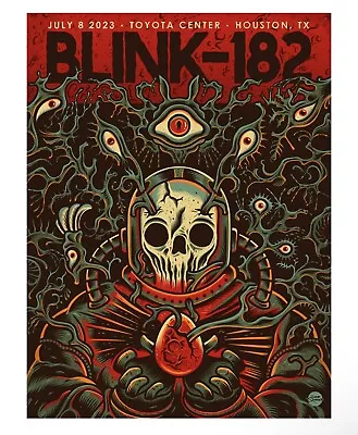 Blink 182 Concert Poster Houston TX Toyota Center July 8 2023 In Hand • $250