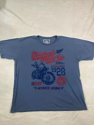 Mickey Moto Co Blue Graphic Tee Size Xxl From Disney Store • $16.55