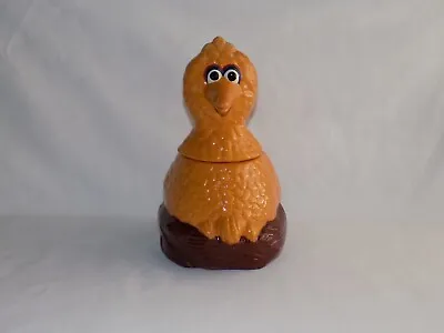 Vintage MUPPETS Sesame Street On BIG BIRD Nest Cookie Jar VERY NICE CONDITION • $50