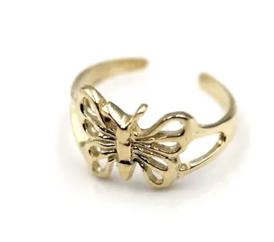 Kaedesigns Genuine Solid 9ct Yellow Gold Small Butterfly Toe Ring • £111.01