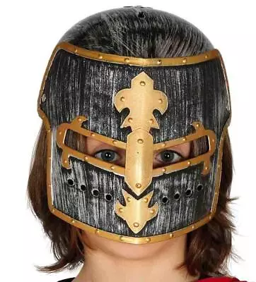 Childs Medieval Soldier Helmet Hat Fancy Dress Accessory • £6.99