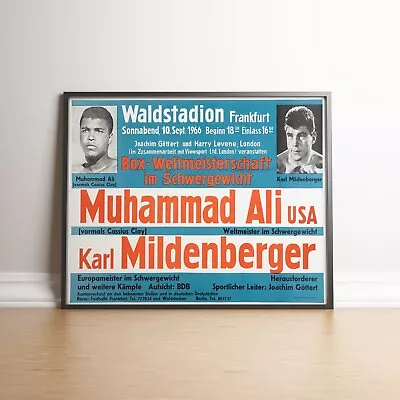 Ali Vs Mildenberger German Boxing Poster - Classic Fight Memorabilia A5 A4 A3 • £4.99