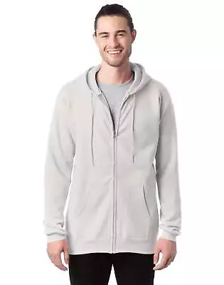 Hanes Full-Zip Hoodie Sweatshirt Ultimate Men's Heavyweight Hood Fleece Sz S-3XL • $21