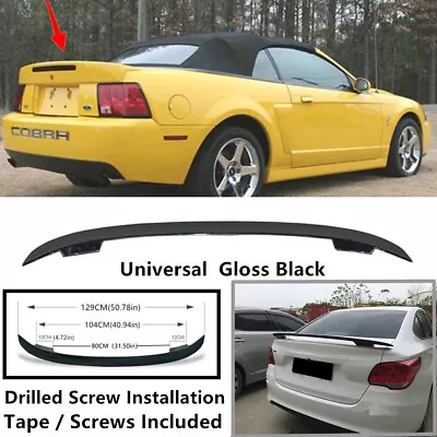 Gloss Black Universal Fit For 1995-2004 Ford Mustang Rear Trunk Lip Spoiler Wing • $69.99