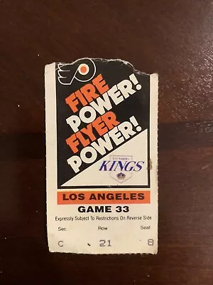 LA Kings At Flyers 3-8-1984 Ticket Stub 3 HOFers Score Goals • $9.99