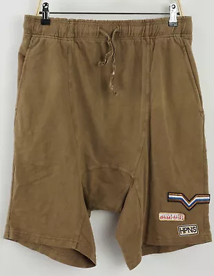 New Happiness Amor Italy Men's Medium (32 X 9.5) Brown Knit Cotton Sweat Shorts • $24.95