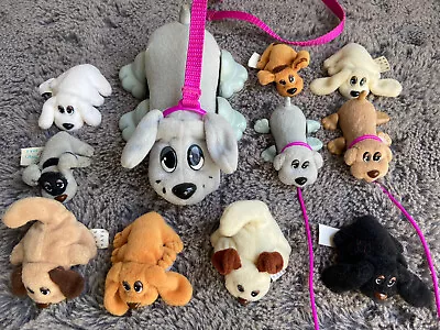 £30 • Buy 1996 Pound Puppies Wiggle N Walk Pull Along Dog & Puppies Plus Minis Bundle LGT