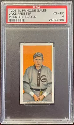 1909-11 T206 Jake Pfeister Pfiester Seated EPDG PSA 4 • $482.17