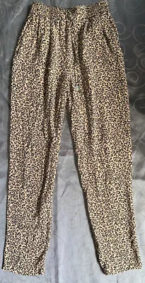 £3.50 • Buy Leopard Print Casual Trousers  - Lounge Pants Size 6