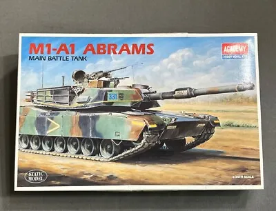 M1-A1 ABRAMS Military TANK Model Kit 1/35 Academy Tank Vintage 1992 • $24.95