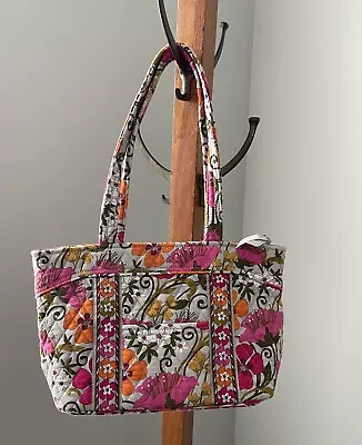 Vera Bradley Betsy Purse Bag Tote Tea Garden Flowers Gray Pink White Orange • $21