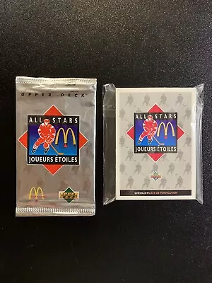 COMPLETE SET & PACK 1992-93 UPPER DECK McDONALD’S ALL-STARS HOCKEY CARDS 2nd YR • $9.99