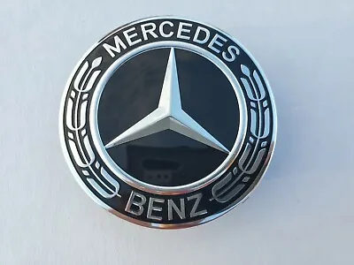 Set Of 4 Mercedes Benz Center Caps Glossy Black  2.95Inch/75mm Fits Most Models  • $32.89