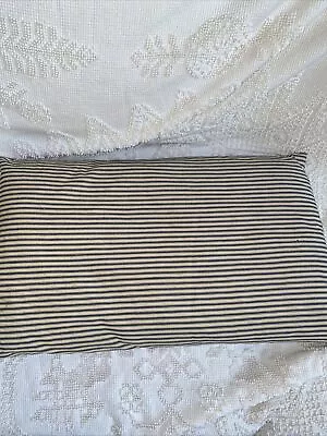 Vintage Striped Ticking Feather Tick Pillow 25 X 15 Farmhouse • $39.95
