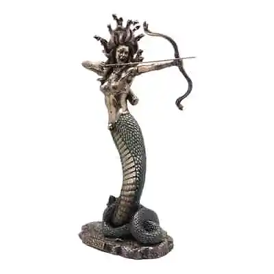 Furious Medusa Shooting Arrow Sculpture Figure Cold Cast Bronze & Resin Statue • $124.90