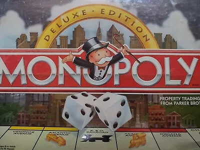 Vtg 1990s Parker Brothers Monopoly Board Game 90s Deluxe Edition New Sealed • $31.96