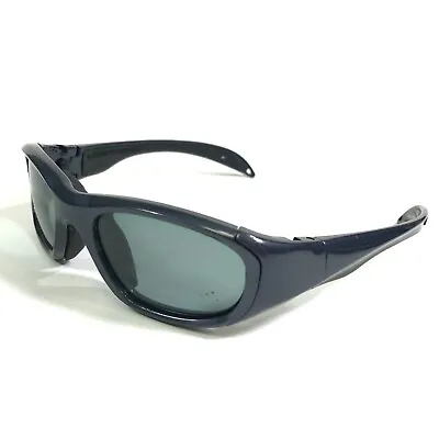 Liberty Sport Kids Sunglasses Morpheus Black Blue Square Frames With Blue Lenses • $39.99