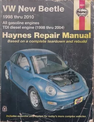 VOLKSWAGEN New Beetle Haynes Repair Workshop Manual 1998-2010 UPC 9781563929946 • $23.95