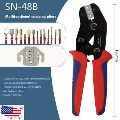 SN-48B Crimper Plier Crimping Tool Cable Wire Connectors Electrical Terminals • $15.99