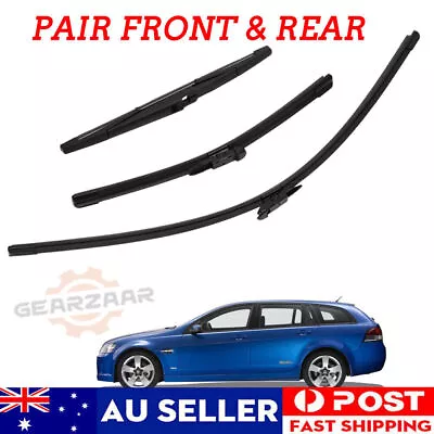 Wiper Blades For Holden VE VF Commodore WAGON 2006~17 PAIR FRONT & REAR Window • $15.70