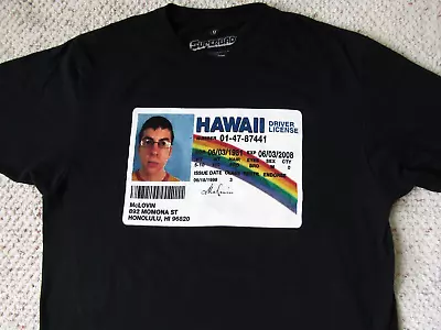 McLOVIN HAWAII Drivers License Black Short Sleeve T-shirt Men M SUPERBAD NICE!!! • $11.99