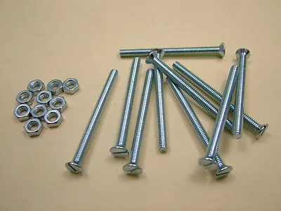  Machine Screws With Nuts M4 X 50 Pack Of 20 Countersunk Slot Bolt Bolts Screw • £3.14