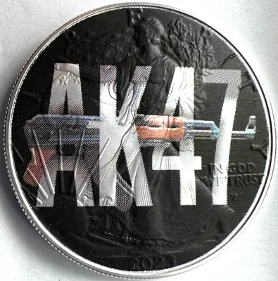 AK47 Military Rifle American Silver Eagle 1oz .999 Limited Ed Silver Dollar Coin • $77.50