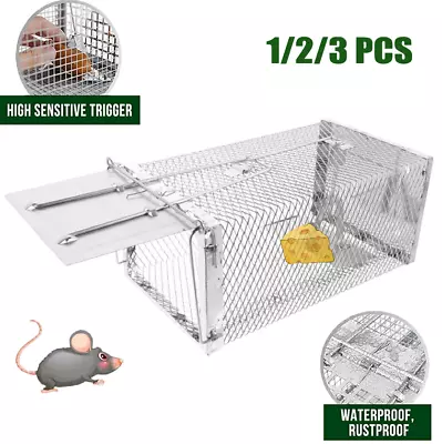 Humane Rat Live Trap Chipmunk Rodent Trap That Work Indoor Outdoor Small Animal • $12.34