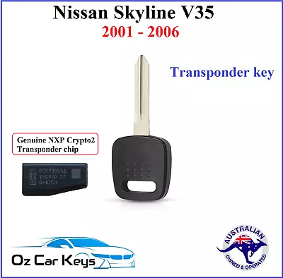 FOR Nissan Skyline V35 Transponder Key 2001 2002 2003 2004 2005 2006 - 46 • $24.50