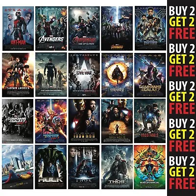 £7.25 • Buy MARVEL AVENGERS MOVIE POSTERS A4/A3 300gsm Photo Poster Film Wall Decor Fan Art