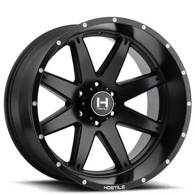 4ea 22x12 Hostile Wheels H109 Alpha Asphalt (Satin Black) Off Road(S5) • $2108