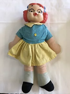 Vintage 1968 Dennis The Menace Margaret Plastic Head Plush Doll Hall Syndicate • $35