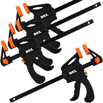 DSL Clamps For Woodwork 4 X 103mm Jaws Ratchet Bar Clamp Set Ideal Wood Clamp. • £9.99