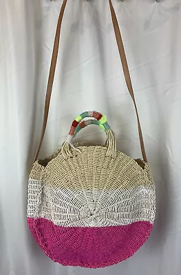 J Crew Women’s Round Wicker Purse 👛 Handbag • $20