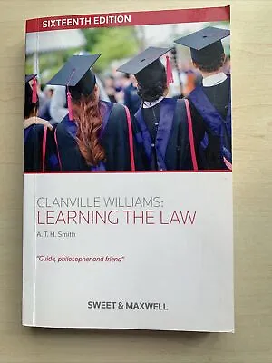 Learning The Law By A.T.H. Smith Glanville L. Williams (Paperback 2016) 16thEd • £2.50