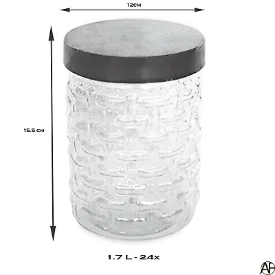 £83.32 • Buy Plastic Storage Jar With Screw Top Lids Herb Spices Food Containers Clear Pots