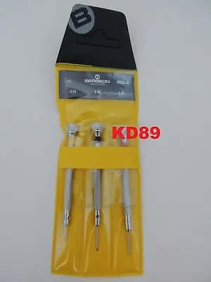 Bergeon 4063-A Assortment Of 3 Screwdrivers. With 1 Spare Blade SWISS MADE • $94.85