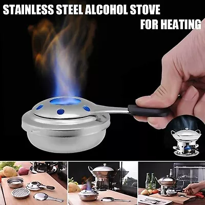 Portable Mini Alcohol Stove Paste Burner Stainless Steel Mini Alcohol Oven Home. • £9.16